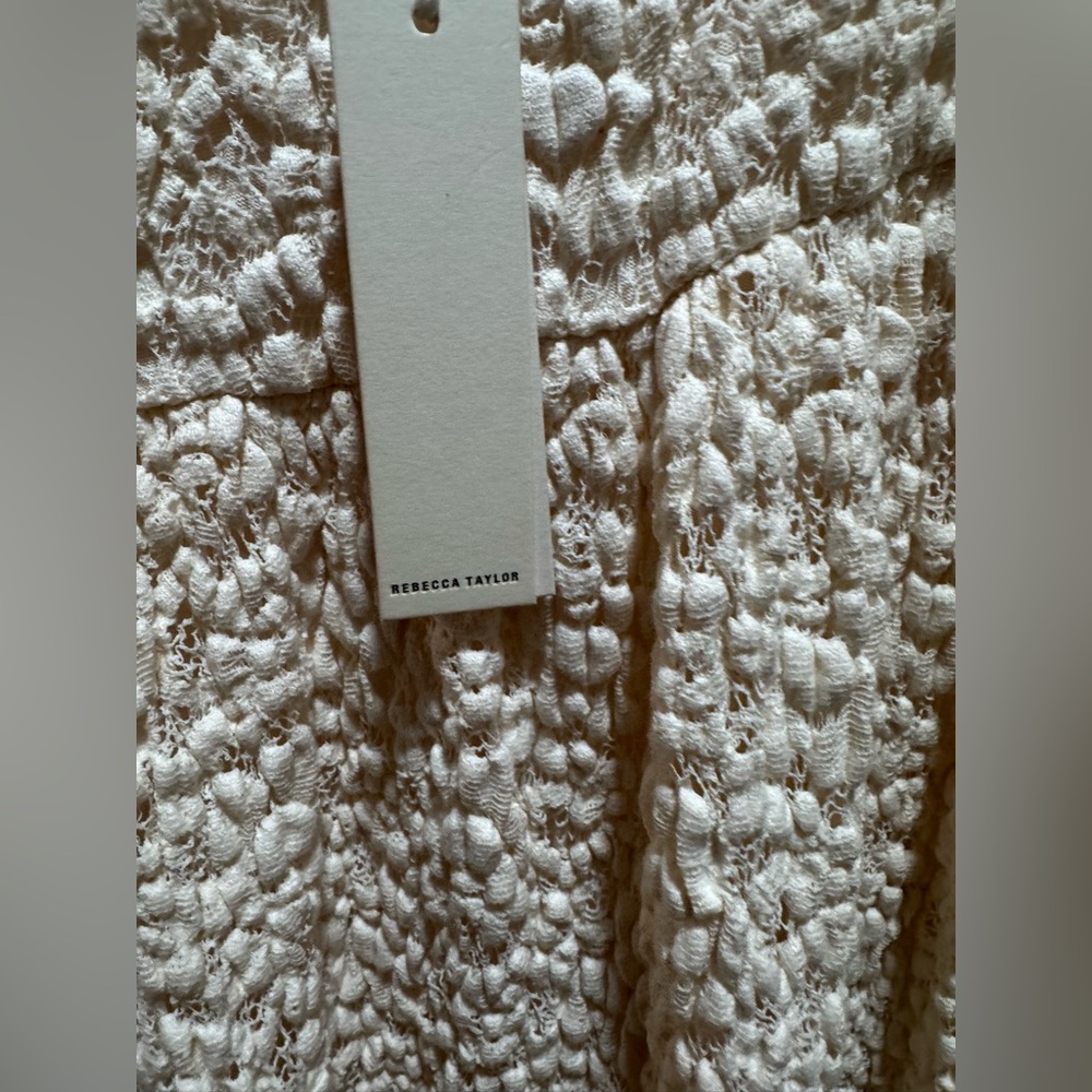 NWT Rebecca Taylor Lace Maxi Dress In Beige Size L - Picture 11 of 16